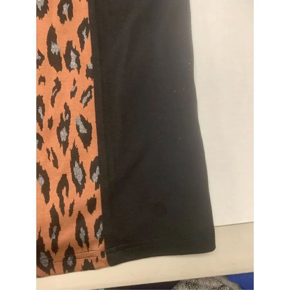 Cheetah Patterned Colorblock Dress - Picture 4 of 13